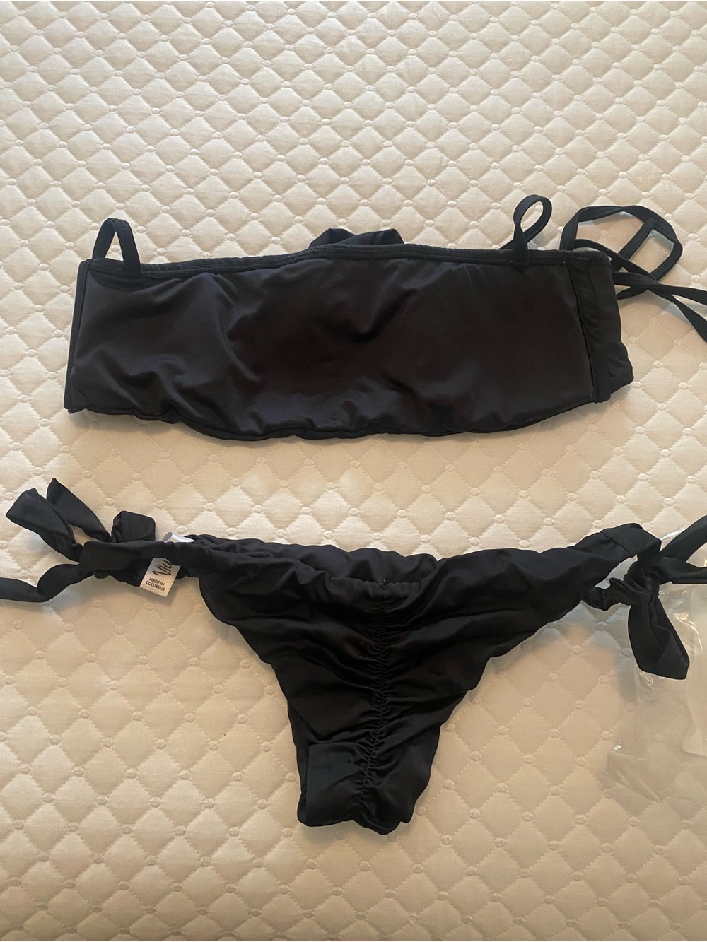 Black Tie-Side Bikini Set